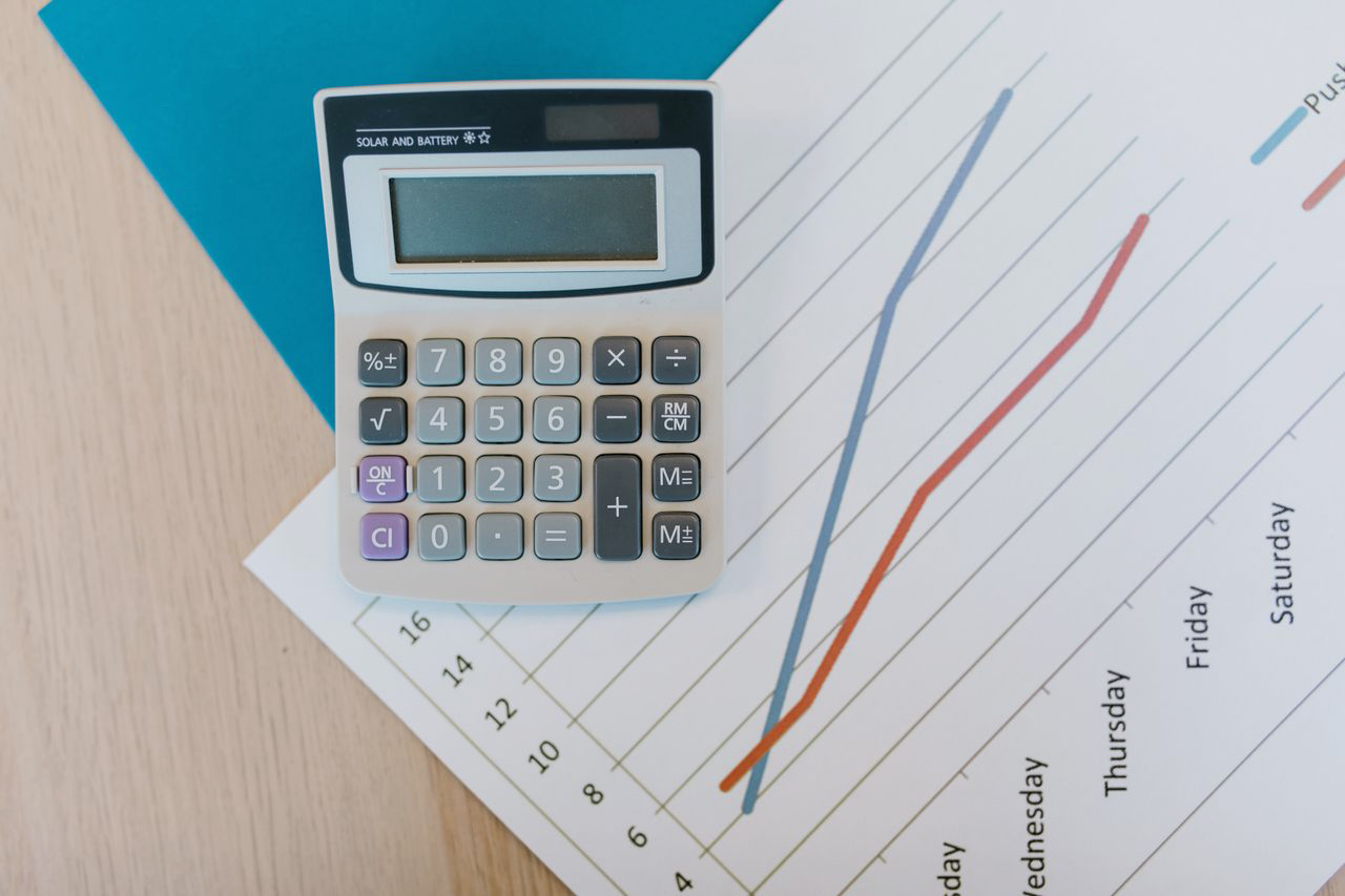 Business owner reviewing finances